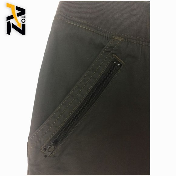 Lee Easy Fit Womens Short Cargo Pants Size M Brown Stretch Cuffed - Picture 8 of 14